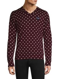 Comme Des Garcons PLAY Black Heart Wool Polka Dot Sweater at Saks Fifth Avenue